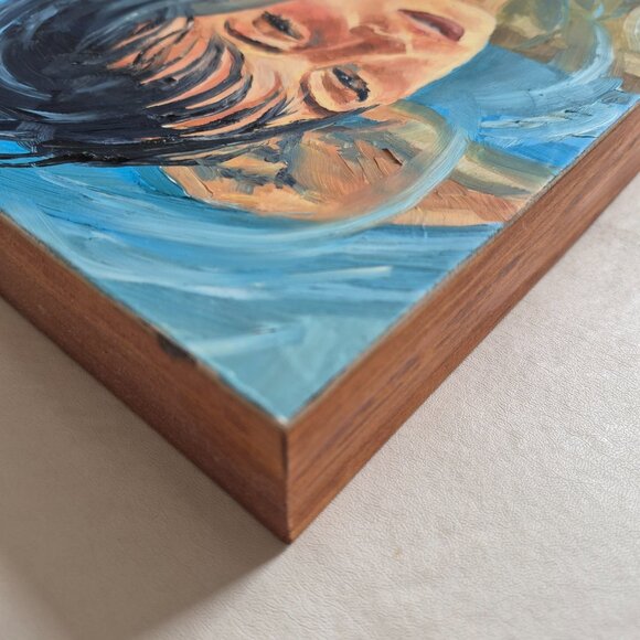 “Dreaming” Original Oil Painting by Robin White on Wood Panel 10” x 8” 1.5” - Picture 8 of 11